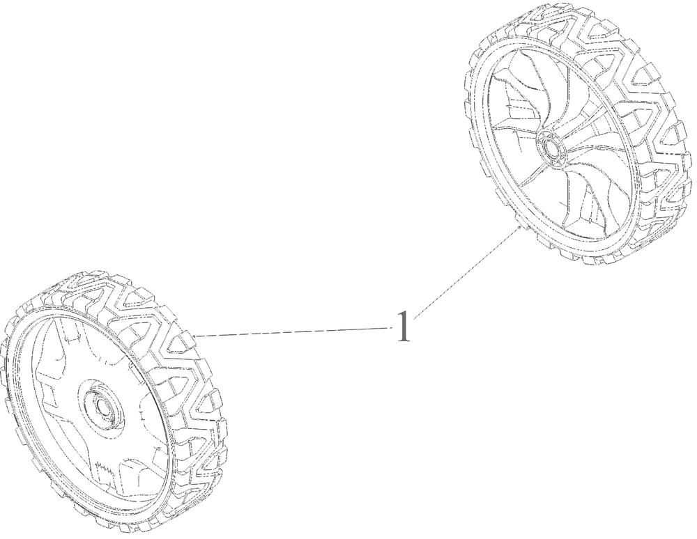 Wheels (8x2) Diagram and Parts List for 12AVO2R3752 2024 Yard Machines Lawn Mower
